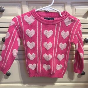 Andy & Evan Pink Heart Sweater
